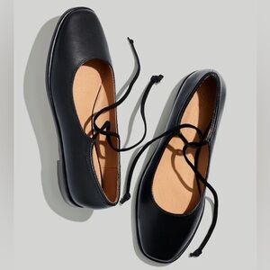 Madewell Normani Lace-Up Mary Jane Flats